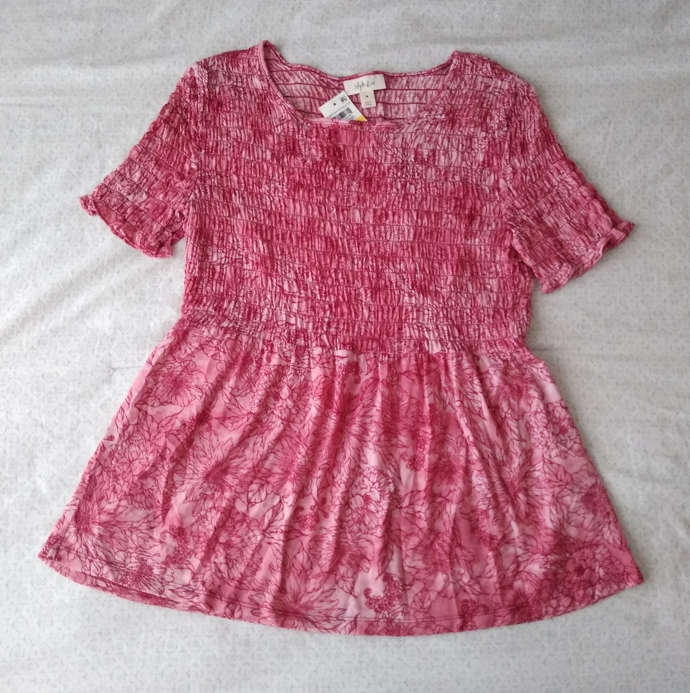 Style & Co. Stretchy Flowy Top New